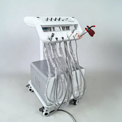 Professional veterinary oral surgery equipment cart showcasing its compact design and easy-to-reach instrument holders for efficient surgical workflows