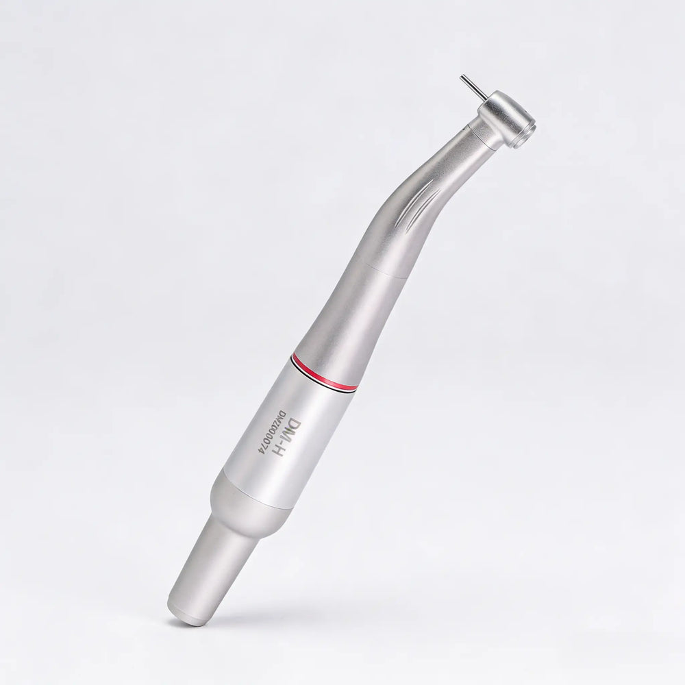 1:5 fiber optic contra-angle dental handpiece providing bright illumination for veterinary tooth extraction.