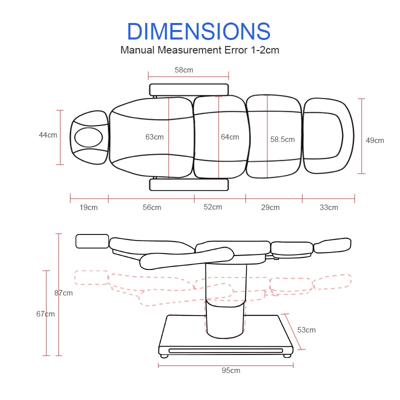 PVC Leather Salon Treatment Bed E22-01