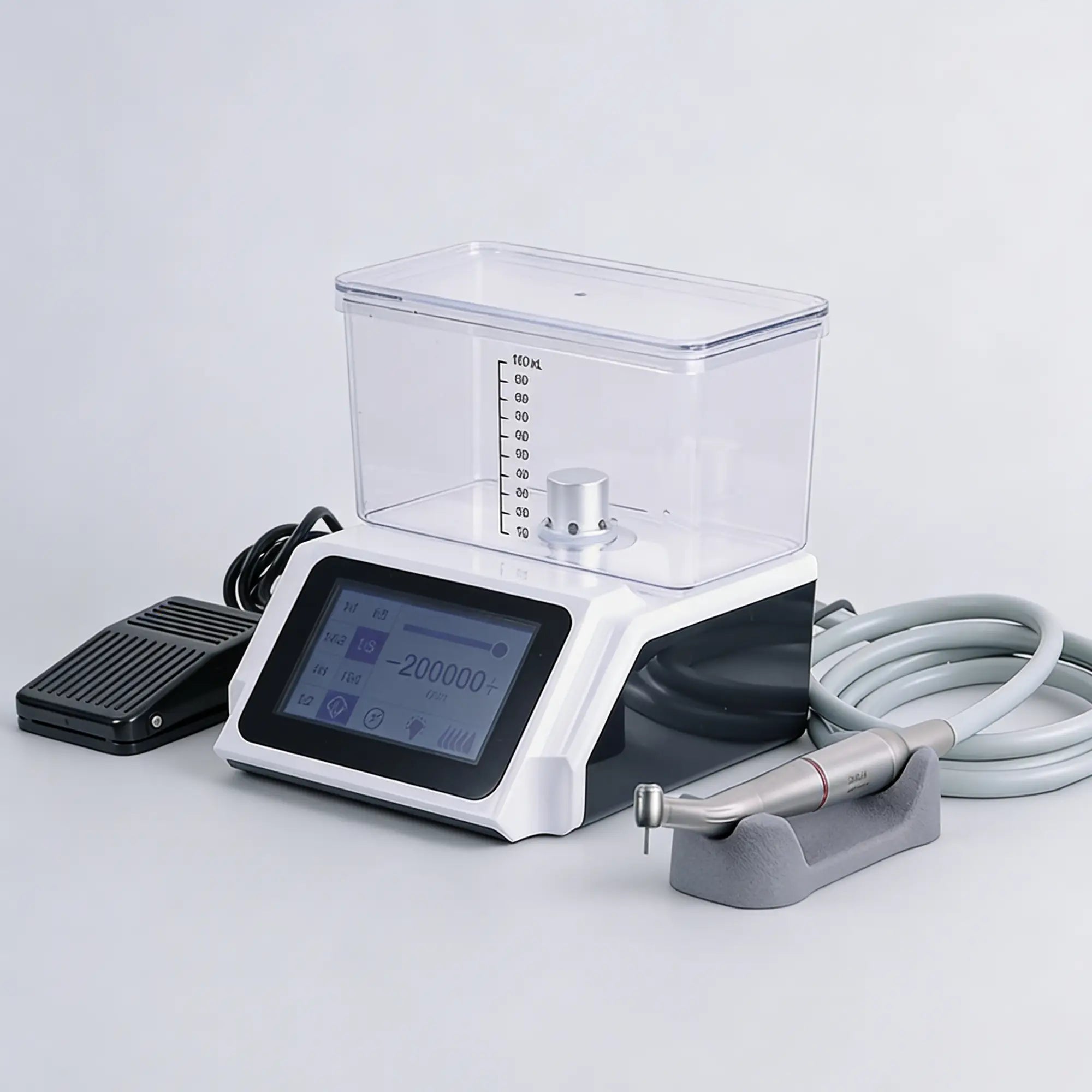 High-precision brushless dental implant motor system designed specifically for veterinary oral surgery.