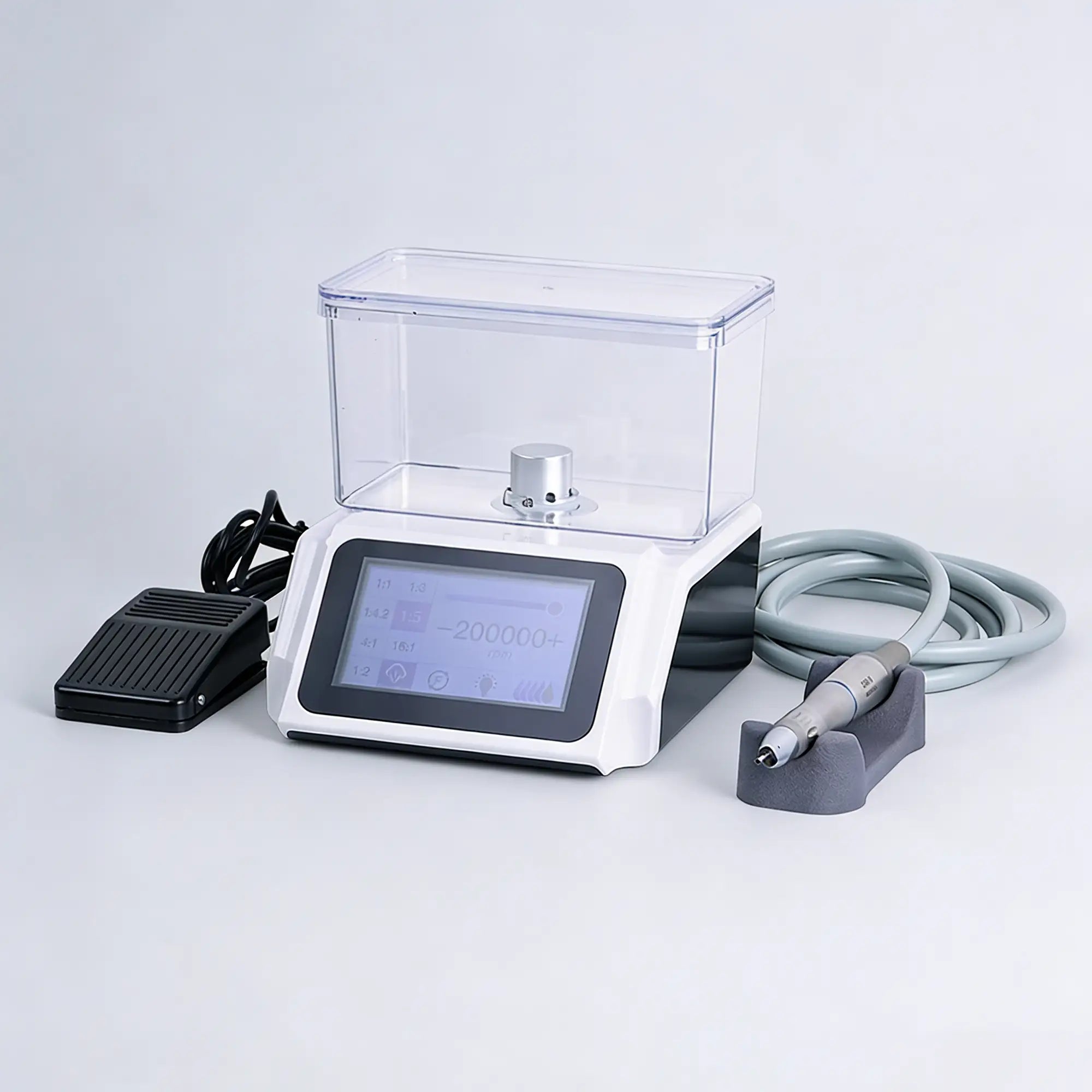 Standalone animal dental motor unit designed to operate independently without a traditional dental chair.